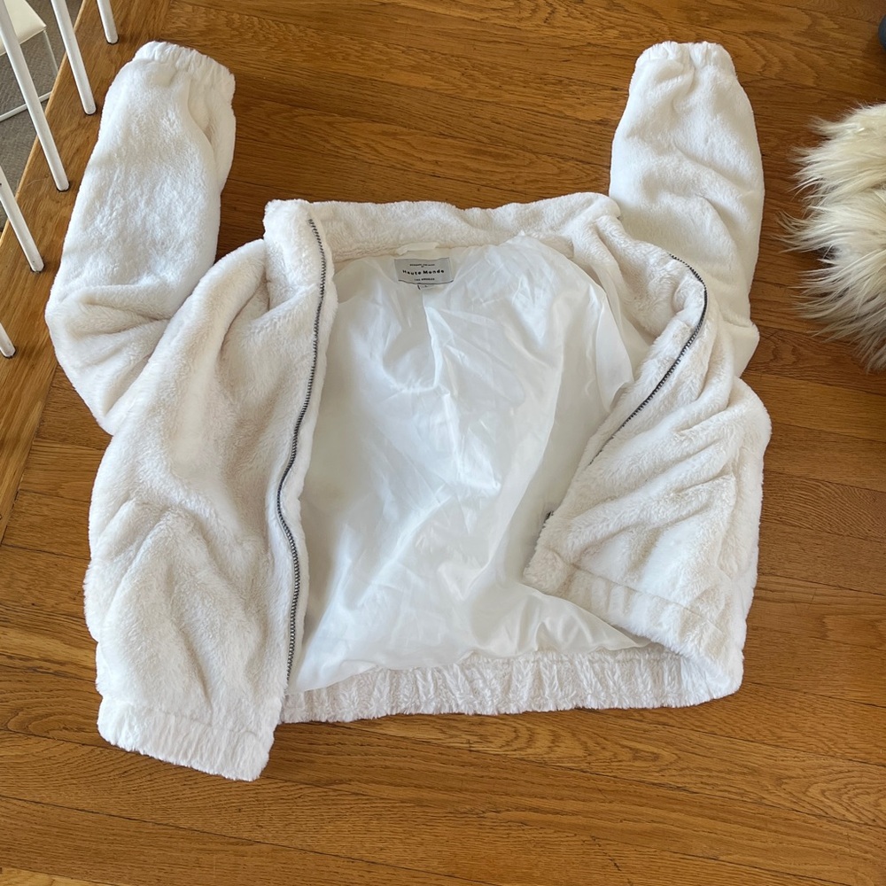 Haute Monde Plush White Jacket